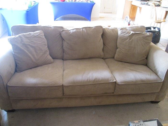Sofa and Love Seat Group in beige microfiber