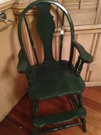 Forest green junior chair