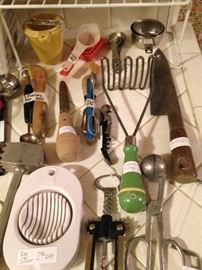 Variety of utensils