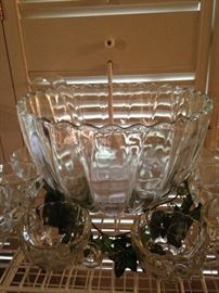 Punch bowl and cups