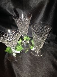 Three sizes of glassware