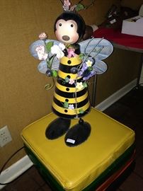 Miss Bumble Bee- ready for spring; colored cushions