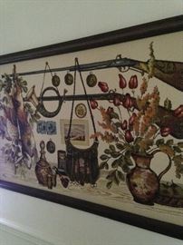 Woven and framed Early American art