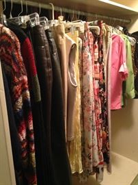 Leather pants, skirts, and blouses