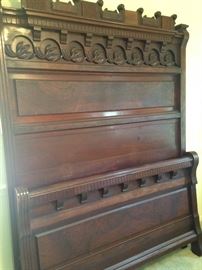 Incredible antique full bed-----talk about intricate carving!!!!