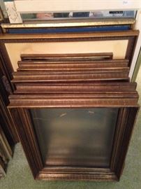 Assorted sizes of frames