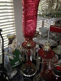 Vintage cranberry luster