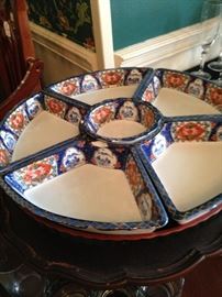 Asian style divided serving dish