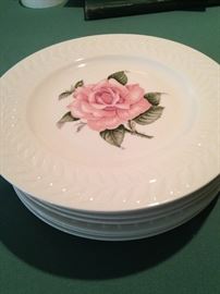 4 Theodore Haviland (New York) Regents Park "Rose" plates