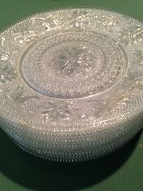 Pressed glass salad plates