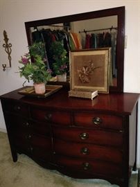 Mahogany dresser with mirror