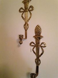 Brass sconces