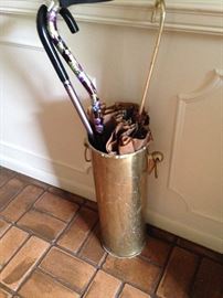 Brass umbrella holder
