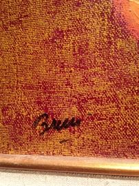 Artist of framed oil