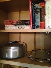 Recipe book; cake cover & plate