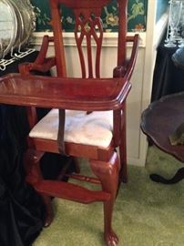 Chippendale style high chair
