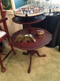 Two tiered Duncan Phyfe side table