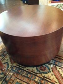 One of two contemporary end tables