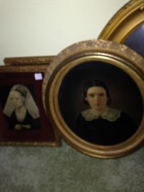 Very old frames and portraits