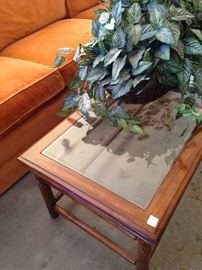 Glass top coffee table