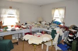 Linens, Crochet and Knit items, Table Cloths, Doilies, Towels, Scarves, Luggage,