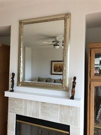 Lovely mirror and african statuary