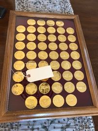 World Greatest Sculpture Coins - Franklin mint - rare