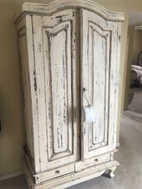 Whitewashed armoire 