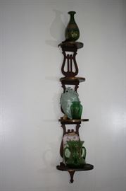 Decorative Wall Shelf  with Assorted Items 