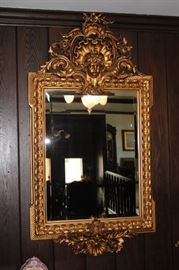 Antique Gold Leaf Cherub Mirror