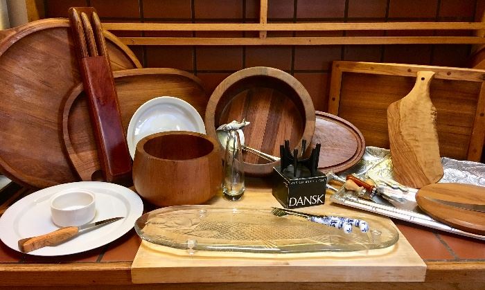 Mid-Century Modern Teak and Other Servers by Dansk