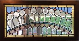 Framed Leaded Glass Window to Carry Away