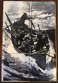 Decorated Tile, Mural, The Whalers 