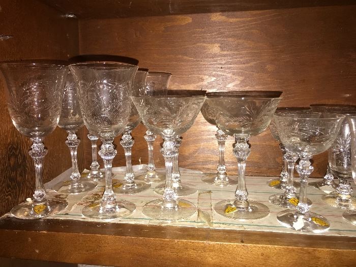 Tiffin crystal glasses