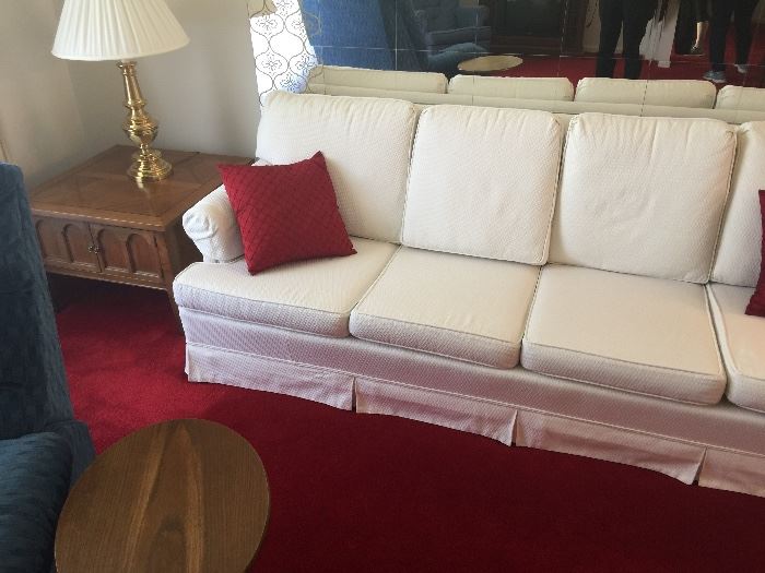 Great white couch and end tables 