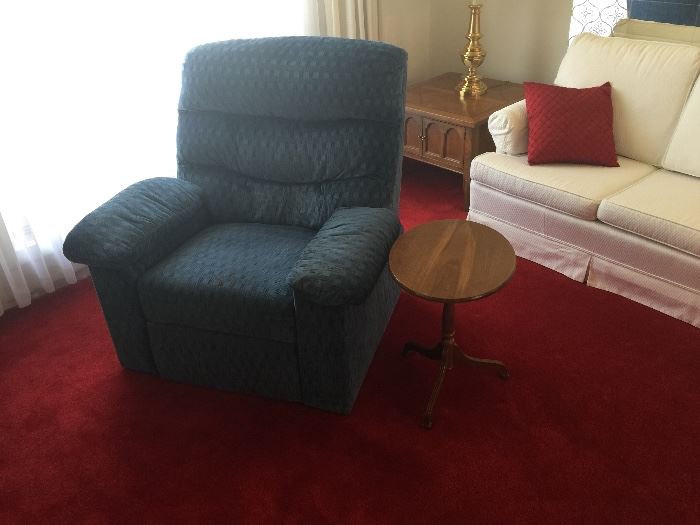 Recliner chair and side table
