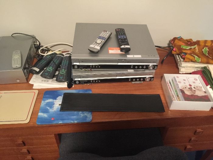 Desk and VCR 
