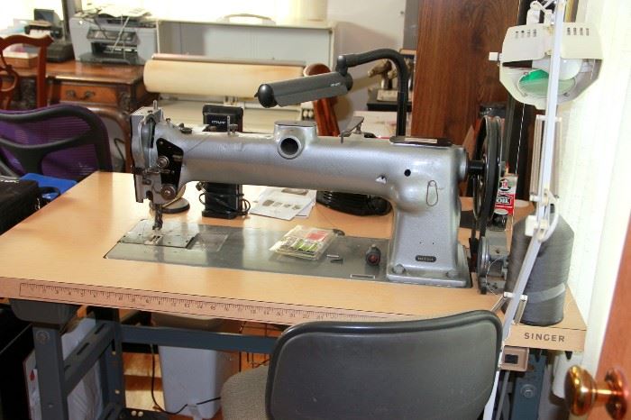 Industrial Singer Sewing Machine with 20" Arm