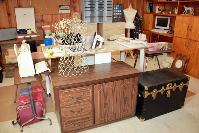 Dress Forms, Sewing Cabinets & Supplies