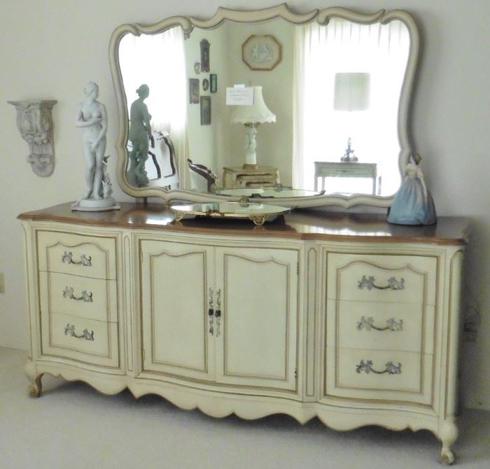 French Provincial dresser with mirror