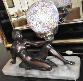 Art deco lamp with millifiori light-Germany