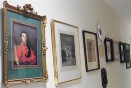 Gallery of framed prints, lithos