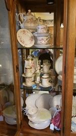 Nice selection of Tea Sets by Paragon, Prussia and Royal Worchester with Royal Doulton figurine