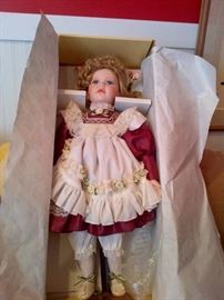 Porcelain Head Doll in Box