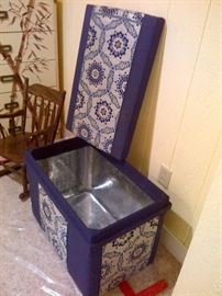 Wooden Metal Lined Box (Fabric Covered)