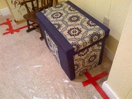 Wooden Metal Lined Box (Fabric Covered)