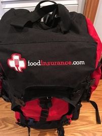"New" Survival Backpack with Food and Various Necessities