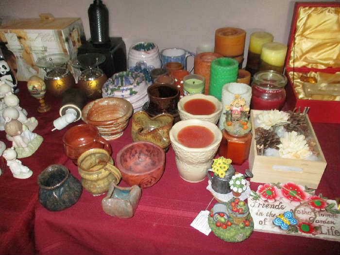 POTTERY, CANDLES