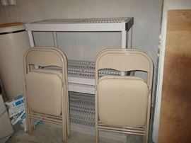 SHELF, FOLDING CHAIRS