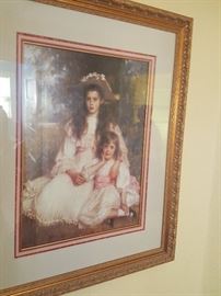 Gorgeous framed print of two girls